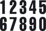 Startnumbers black no. 5