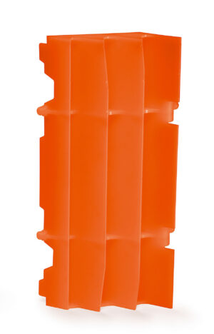 Orange radiator shield