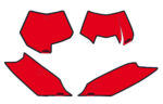 Number plate backgrounds red
