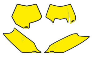 Number plate backgrounds yellow