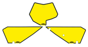 Number plate backgrounds yellow