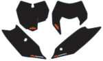 Number plate backgrounds black