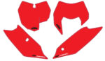 Number plate backgrounds red