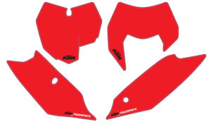 Number plate backgrounds red
